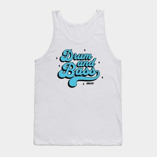 DRUM AND BASS  - Junglist Signature Font (Black/Blue) Tank Top